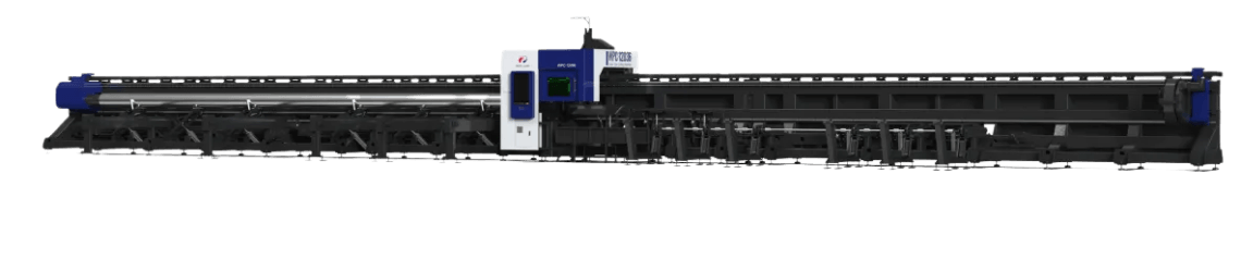 Machine à découpe laser de tube à trois mandrins de la série WPC pour charges lourdes